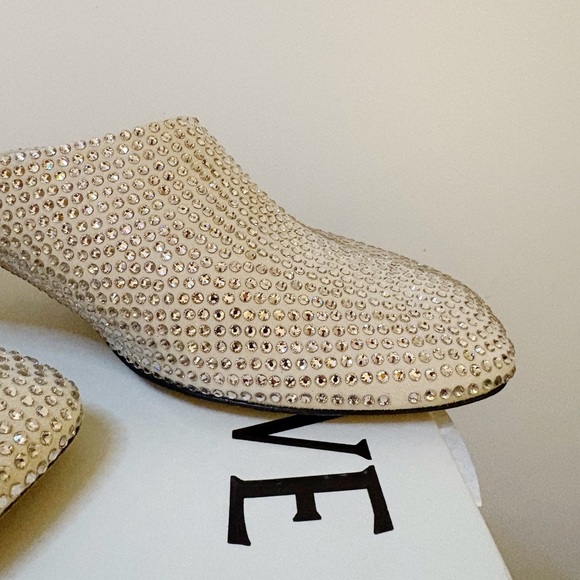 Loewe Petal Crystal Embellished Suede Mules - Picture 10 of 12